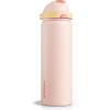 imageInsulated Water Bottle with Straw  Encool Stainless Steel Water Bottle with Push Button Lid LeakProof ampamp BPAFree Keeps Cold for 24 Hours for Sports Travel Gym 32 oz Oil BlackPink DaisyRed