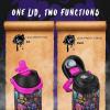 imageInsulated Water Bottle with Straw  Encool Stainless Steel Water Bottle with Push Button Lid LeakProof ampamp BPAFree Keeps Cold for 24 Hours for Sports Travel Gym 32 oz Oil BlackTrippy Skulls