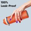 imageInsulated Water Bottle with Straw  Encool Stainless Steel Water Bottle with Push Button Lid LeakProof ampamp BPAFree Keeps Cold for 24 Hours for Sports Travel Gym 32 oz Oil BlackSalmon