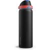 imageInsulated Water Bottle with Straw  Encool Stainless Steel Water Bottle with Push Button Lid LeakProof ampamp BPAFree Keeps Cold for 24 Hours for Sports Travel Gym 32 oz Oil BlackOil Black
