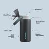 imageInsulated Water Bottle with Straw  Encool Stainless Steel Water Bottle with Push Button Lid LeakProof ampamp BPAFree Keeps Cold for 24 Hours for Sports Travel Gym 32 oz Oil BlackTuna GreyGreen