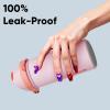 imageInsulated Water Bottle with Straw  Encool Stainless Steel Water Bottle with Push Button Lid LeakProof ampamp BPAFree Keeps Cold for 24 Hours for Sports Travel Gym 32 oz Oil BlackLilyRed