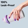 imageInsulated Water Bottle with Straw  Encool Stainless Steel Water Bottle with Push Button Lid LeakProof ampamp BPAFree Keeps Cold for 24 Hours for Sports Travel Gym 32 oz Oil BlackOyster Pink