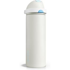 imageInsulated Water Bottle with Straw  Encool Stainless Steel Water Bottle with Push Button Lid LeakProof ampamp BPAFree Keeps Cold for 24 Hours for Sports Travel Gym 32 oz Oil BlackKangaroo Grey
